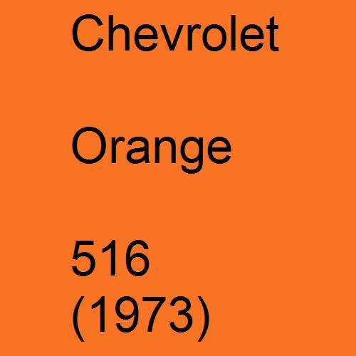 Chevrolet, Orange, 516 (1973).